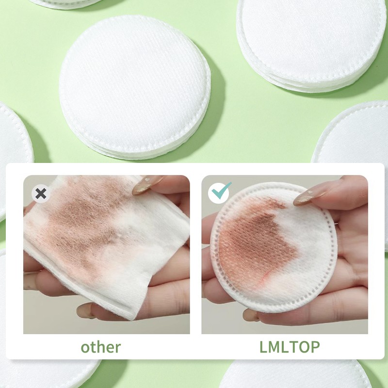 LMLTOP 80/100/150 Pack Round Shape Cosmetics Cotton Pads For Face Disposable Nail Makeup Remover Round Cotton Pads Skin Care