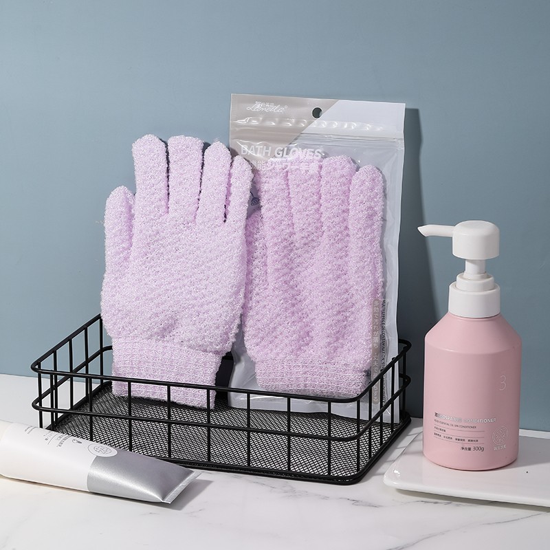 Private Label Exfoliating Scrub Bath Gloves Shower Mitt Back scrub mud bath towel Scrub bath gloves And Wash Reusable SY804