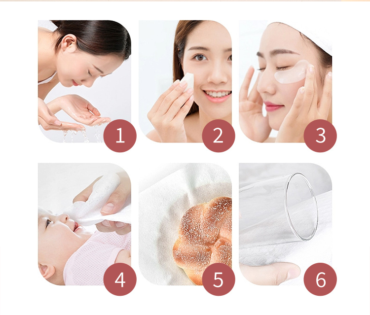 Wholesale High Quality 100% Cotton Soft Disposable Face Towel 60pcs Skin Care for Face Cleansing Cosmetic Tools