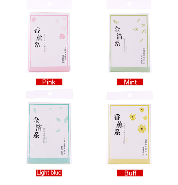 Lameila 80pcs Facial Tissue Natural Linen Oil Blotting Paper Green Tea Cosmetic Tool for Oily Skin Oil Absorbing Sheets