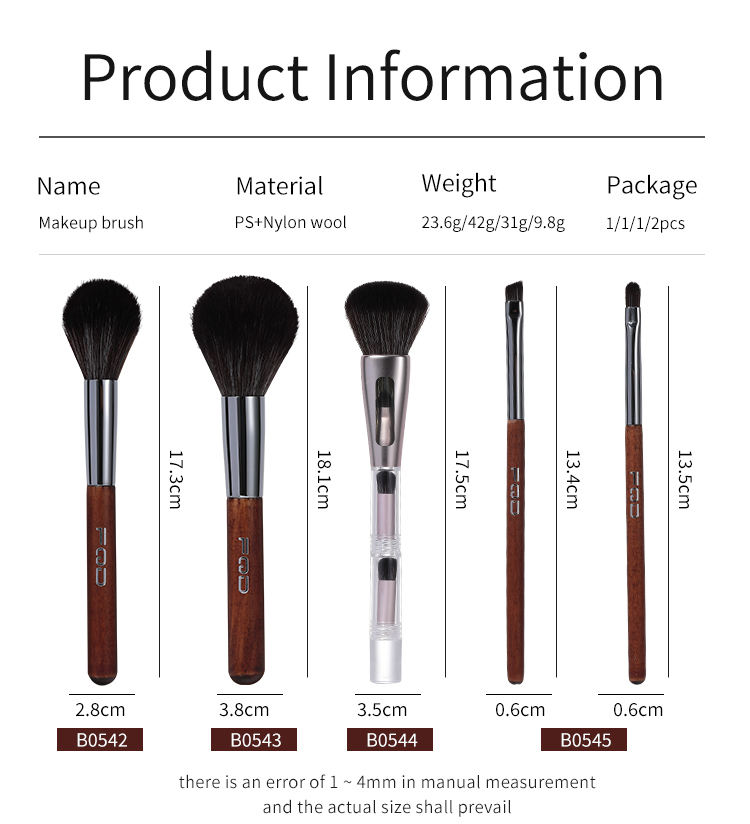 High Quality red wooden Loose Blush Powder Brush Vegan low animal hair Soft Makeup Brush synthetic Hair Make Up Brush Wholesale