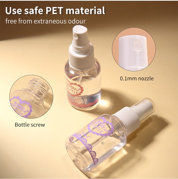 Lameila Cosmetic Plastic Bottle Travel Plastic Spray Bottle Pet Cosmetic Empty Bottle 50ml Private Label Lm507