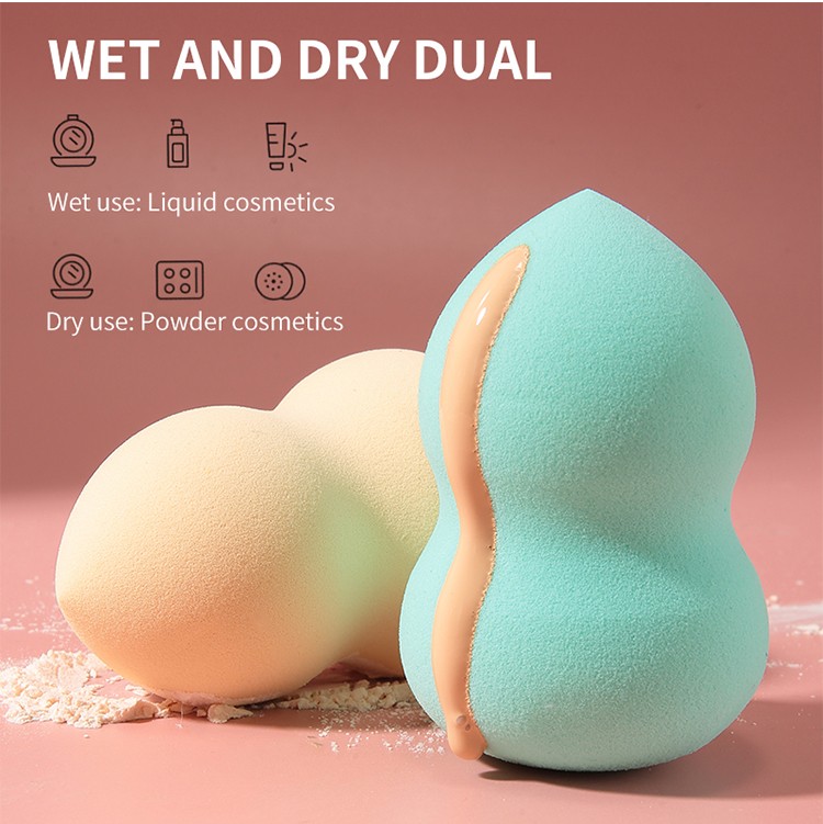 Meilamei Soft Make Up Sponge Packaging Latex Free Foundation Powder Puff Makeup Blender Puff with holder E525