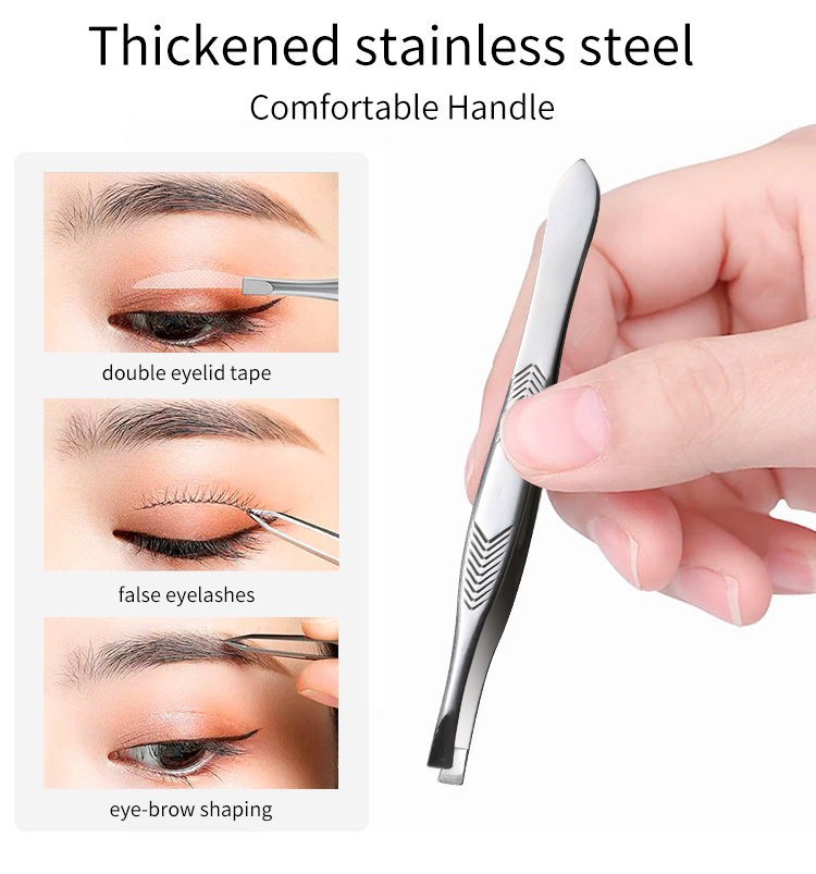 Lameila 2pcs Facial Products Stainless Steel Acne Needle And Eyebrow Clip Combination Eyebrow Tweezers Beauty Tools A0103