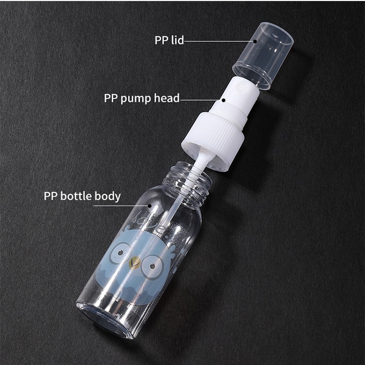 Lameila 75ml Pet Sprayer Empty Bottles Perfume Alcohol Fine Mist Alcohol Travel Pocket Plastic Empty Bottle Lm726