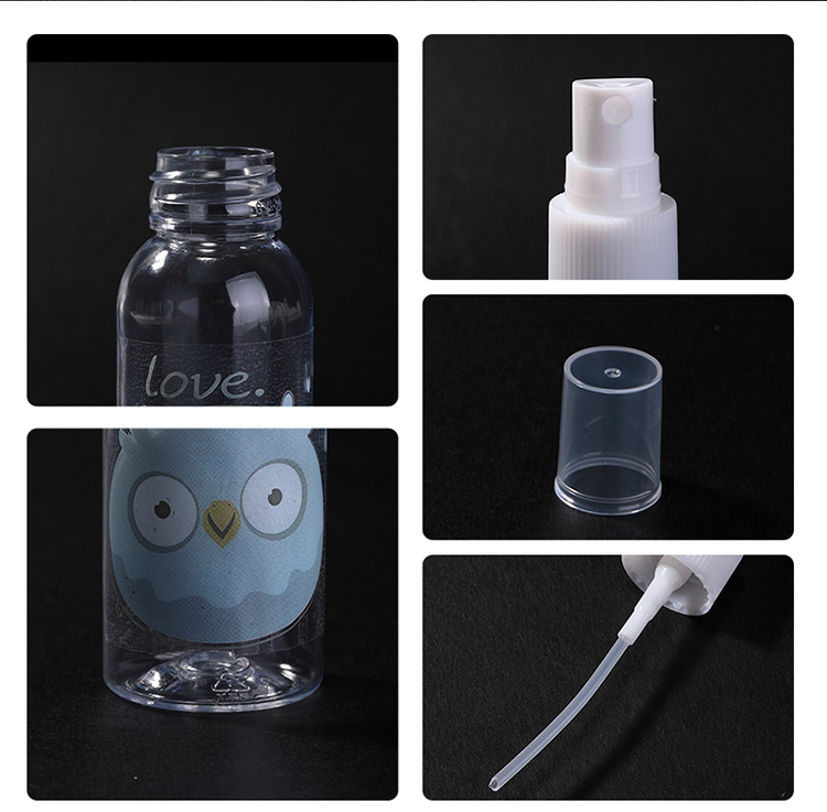 Lameila 75ml Pet Sprayer Empty Bottles Perfume Alcohol Fine Mist Alcohol Travel Pocket Plastic Empty Bottle Lm726