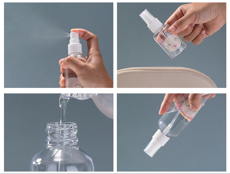 Lameila 75ml Pet Sprayer Empty Bottles Perfume Alcohol Fine Mist Alcohol Travel Pocket Plastic Empty Bottle Lm726