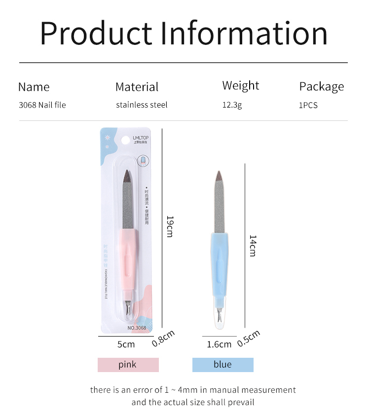 Lameila Wholesale nail file tool manicure set file dead skin remover fork nail file 3068