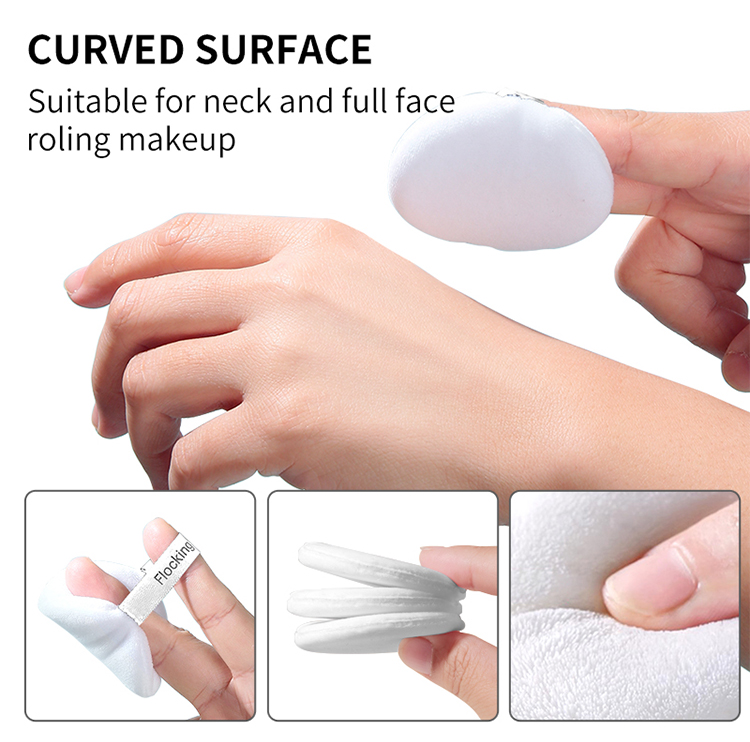 Lameila private label unique make up sponge powder puff cosmetic customized Flocking cosmetic puff A798