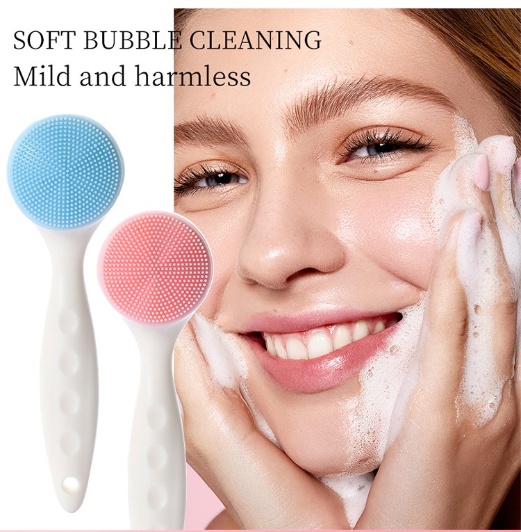 Lameila super soft silicon face cleanser massager brush single manual silicone cleansing facial brush C0362