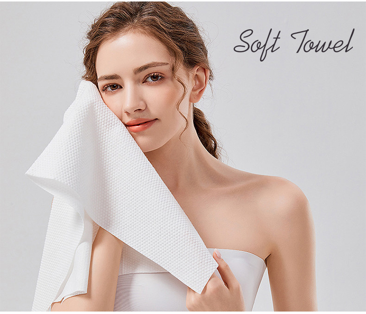 LMLTOP 2pcs Disposable pearl cotton double-sided bath towel soft 100% cotton portable absorbent bath towel  SY425