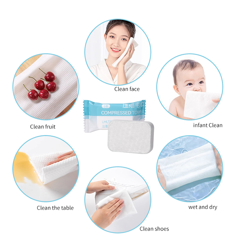 LMLTOP compressed magic face towels portable disposable mini compress towel magic compressed travel bath towel SY423