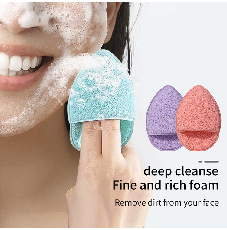 LMLTOP Hot Sale Bulk Price 1 Pcs Facial Cleansing Sponge Latex Free Face Wash Puff SY770