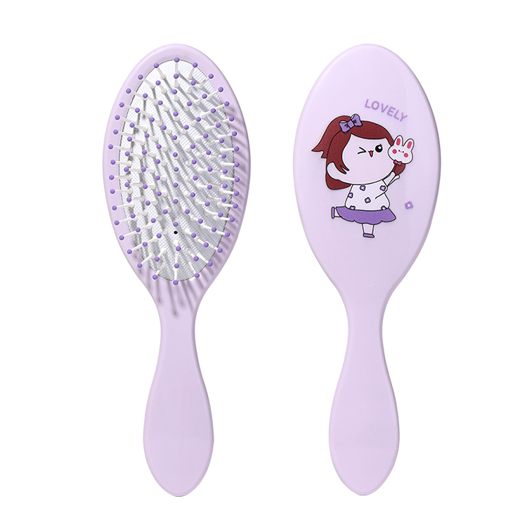 LMLTOP Elliptical cartoon girl fragrant air cushion comb hairdressing smooth hair comb plastic bristle massage hair brush SY745