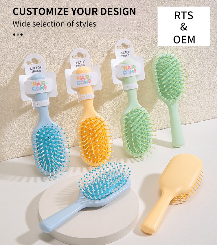 LMLTOP High quality 1pcs wide teeth candy color fragrant air cushion combs hair brush round comb teeth massage comb SY755