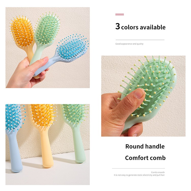 LMLTOP High quality 1pcs wide teeth candy color fragrant air cushion combs hair brush round comb teeth massage comb SY755