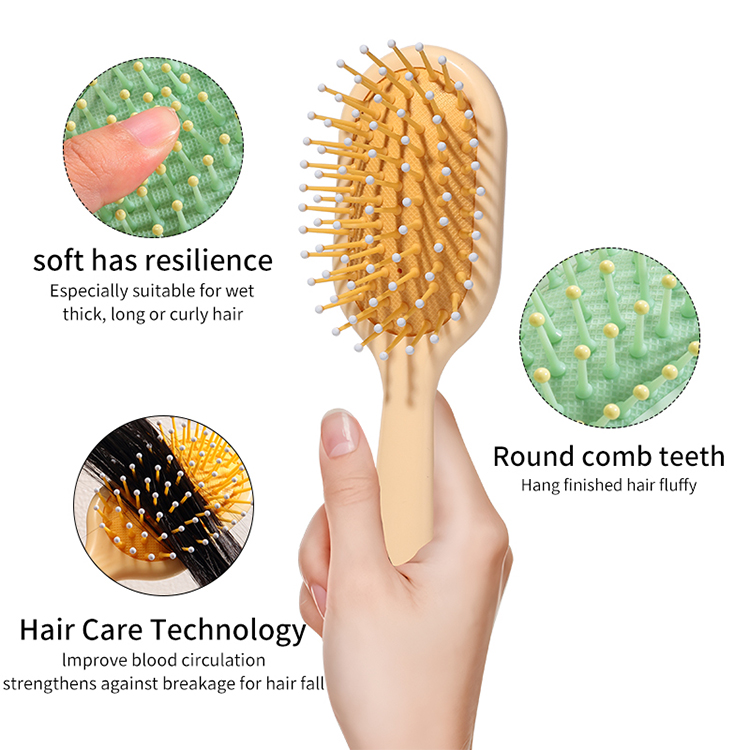 LMLTOP High quality 1pcs wide teeth candy color fragrant air cushion combs hair brush round comb teeth massage comb SY755