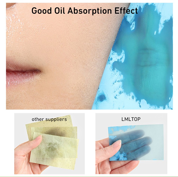 LMLTOP 100pcs Oil Control Blotting Paper With Logo Printed Portable Oil Botting Tissue Facial Oil Absorbing Sheets SY018/019/025