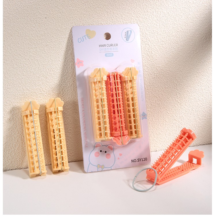 New Arrival Hair Beauty Tools Hair Roller Home Used Long Lasting Styling Cartoon Pink blue Plastic Hair Curler SY1020