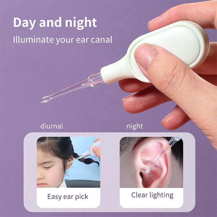 LMLTOP Reusable Ear Wax Removal Cleaner Pick Tools With Led Light For Children Adults SY547 Safety Easy Use Ear Picks With Light