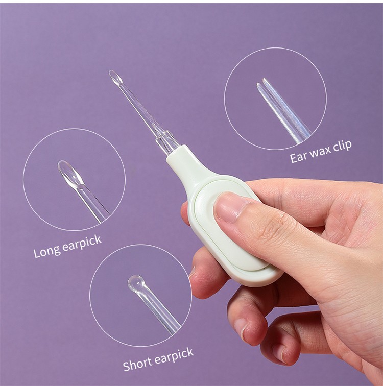 LMLTOP Reusable Ear Wax Removal Cleaner Pick Tools With Led Light For Children Adults SY547 Safety Easy Use Ear Picks With Light