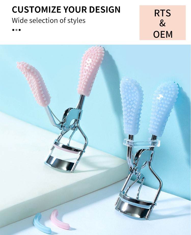 Factory Wholesale High Quality Eyelash Curler Eye Beauty Tool Stainless Steel Curler Eyelash Clip with Comb Private Label A0393
