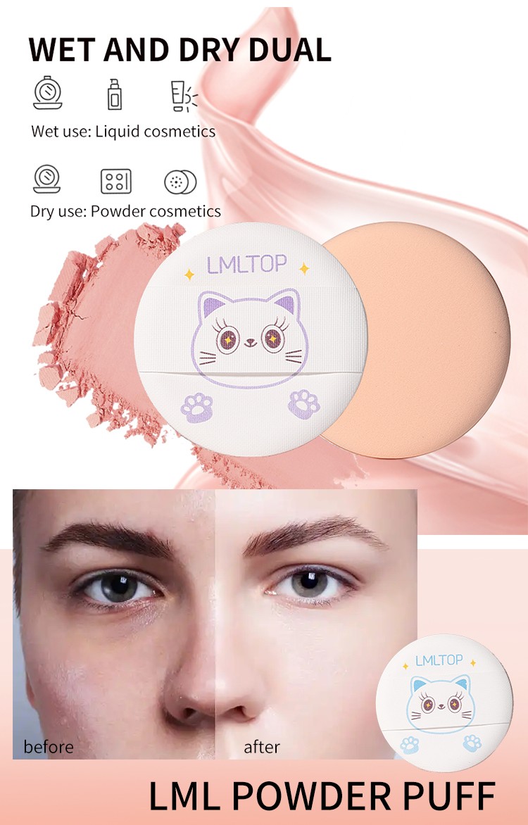 High Quality Cosmetic Tool 2pcs Makeup Powder Puff Latex Free Foundation Beauty Sponge Air Cushion Puff Private Label