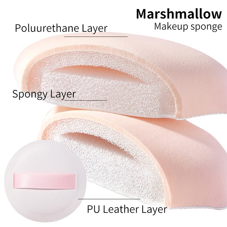 LMLTOP 2pcs Custom Marshmallow Makep Sponge Air Cushion Puff Fuondation Thick Breathable Marshmallow Triangle Powder Puff A80213