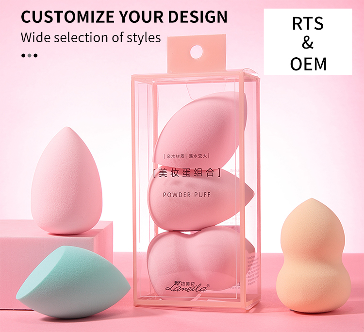 Lameila 3pcs NEW Professional different shapes Foundation Sponge Cosmetic Makeup Sponge Set A79990