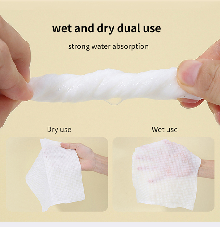 LMLTOP 100% cotton face towel customized skin-friendly cotton soft face towel TOP-013 disposable extractable mesh facial towel