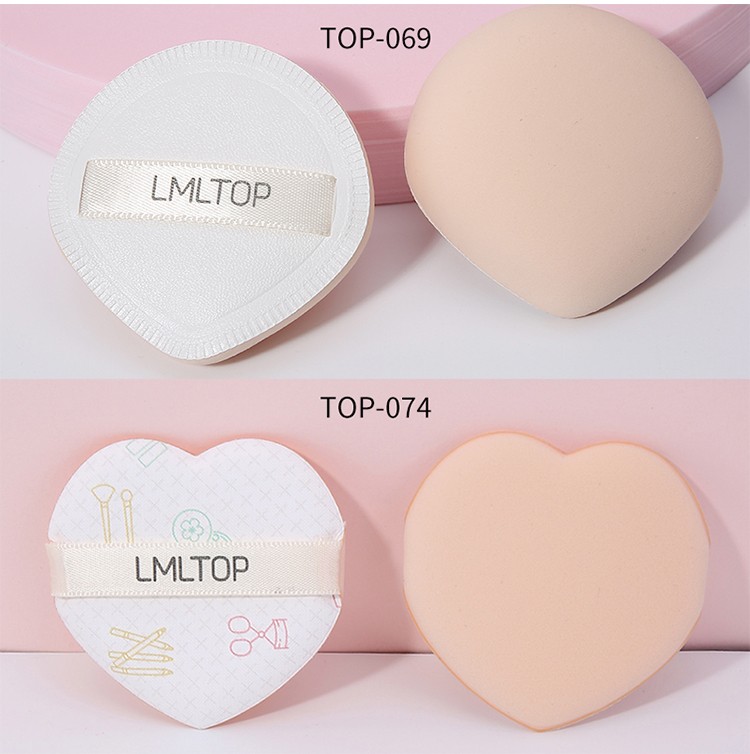 LMLTOP Heart shaped water droplet air cushion puff rubycell thickened reusable marshmallow air cushion powder puff TOP-069 074
