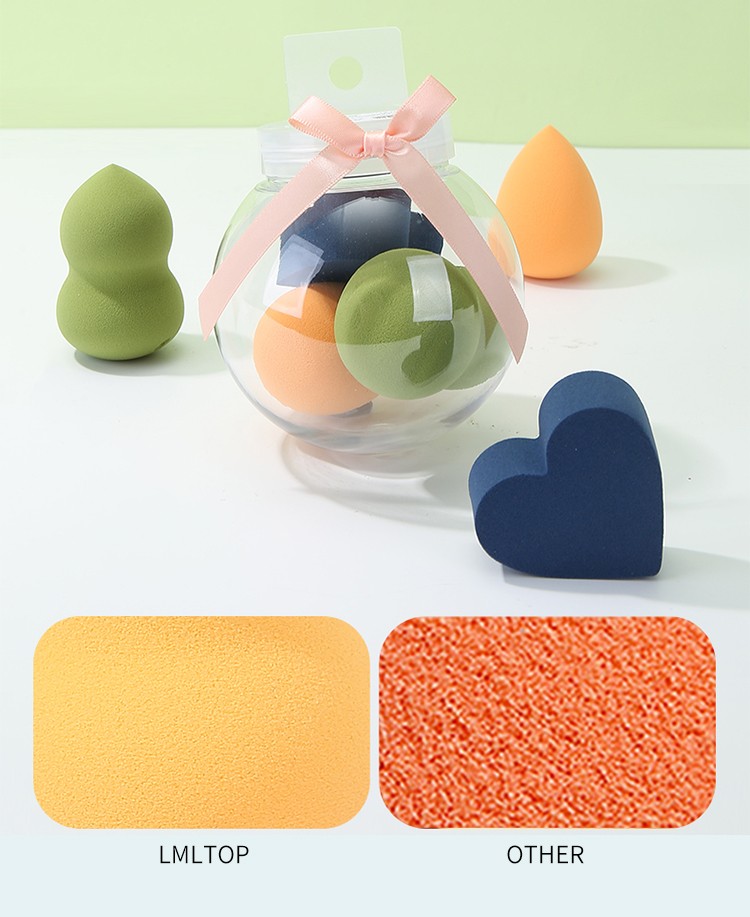 LMLTOP Best quality colorful luxury makeup puff TOP-123 124 125 non latex teardrop super soft cosmetic beauty makeup sponge set