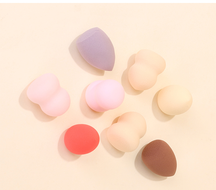 LMLTOP Latex-free beauty egg cosmetic puff facial sponges blender TOP-033 mini cosmetic powder puff makeup sponge set with case