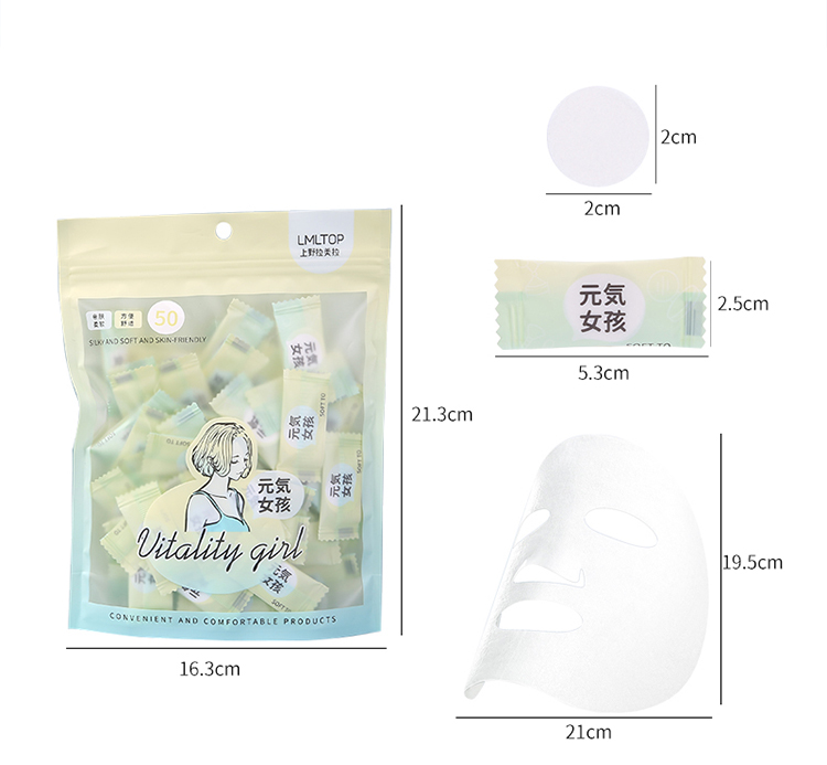 LMLTOP Wholesale compressed facial mask diy facial mask skin care TOP-014 compressed facial face cotton mask sheet