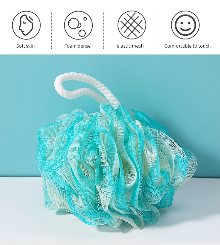 LMLTOP Hot sales Bath Mesh Shower Ball TOP-122 Body Scrubber Exfoliating Soft Bath Loofah Ball Sponge Flower for Women And Men