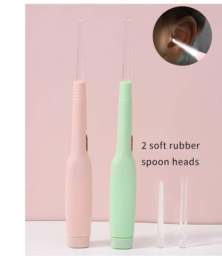 LMLTOP Luminous ear digging spoon visual ear pick lighted ear wax cleaning set removal tool led pick flashlight TOP-117
