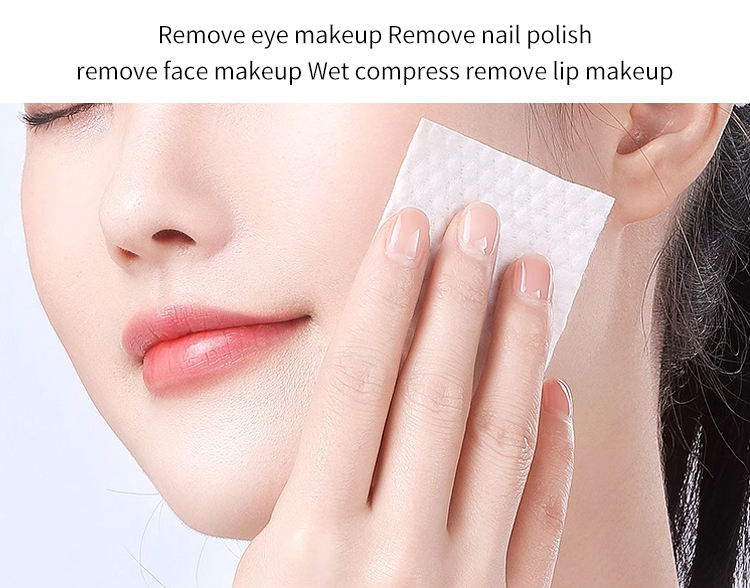 LMLTOP Wholesale Portable Female Skin Cosmetic Makeup Tool Nail Makeup Remover Cotton 80pcs Boxed Square Cotton Pad sy1011