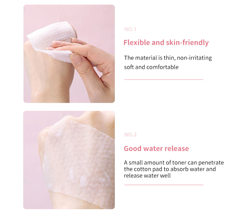 LMLTOP Wholesale Portable Female Skin Cosmetic Makeup Tool Nail Makeup Remover Cotton 80pcs Boxed Square Cotton Pad sy1011