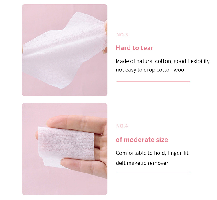 LMLTOP Wholesale Portable Female Skin Cosmetic Makeup Tool Nail Makeup Remover Cotton 80pcs Boxed Square Cotton Pad sy1011