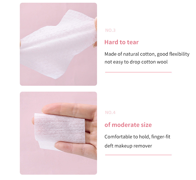 80pcs White Disposable Face Cotton Pads Makeup Remover Custom Logo Thin Nail Facial Care Cotton Pad SY1012