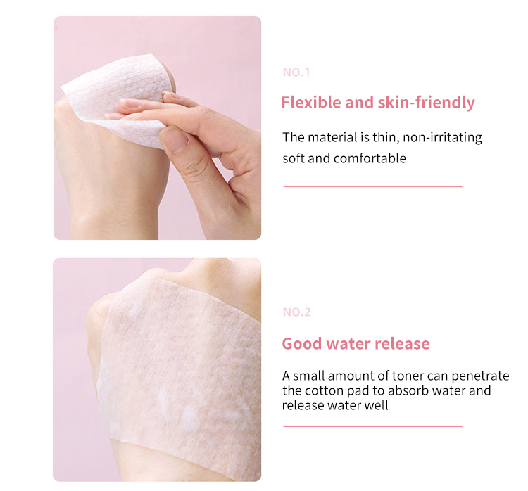 80pcs White Disposable Face Cotton Pads Makeup Remover Custom Logo Thin Nail Facial Care Cotton Pad SY1012