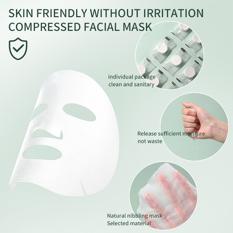 LMLTOP 30pcs Natural cotton diy compressed facial beauty sheet masks wholesale set with silicone mud facial mask bowl suit