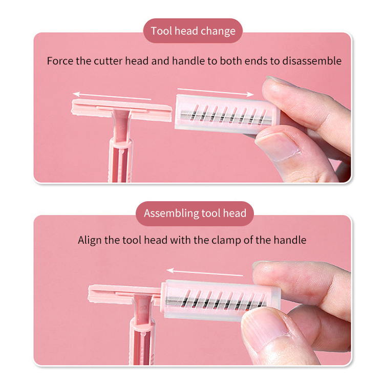 Lameila Beauty Tools Body Double Edge Shaver Razor Twin Blade Women 2in1 Stainless Steel Safety Shaving Hair Trimmer Razor A0265