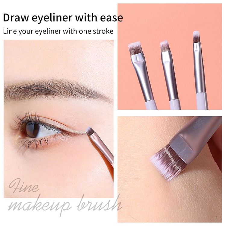 LMLTOP Makeup Sets 3pcs Cosmetic Eyeliner Brush Nylon Wool Makeup Eyeshadow Brushes With Plastic Case SY610