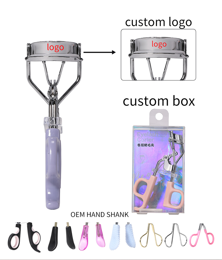 LMLTOP New version stainless steel diamond modern beauty makeup tools lift eyelash-curler purple pink curly eyelash curler SY534