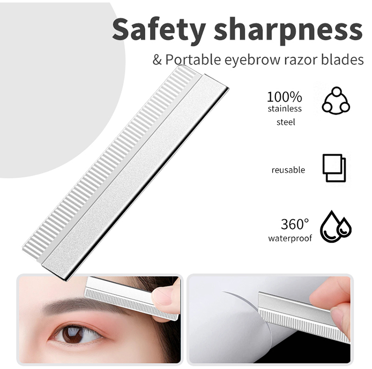Lameila 10 pcs Wholesale Replaceable Eyebrow Razor Blade Stainless Steel Hair Remove For Eyebrow Razor A927