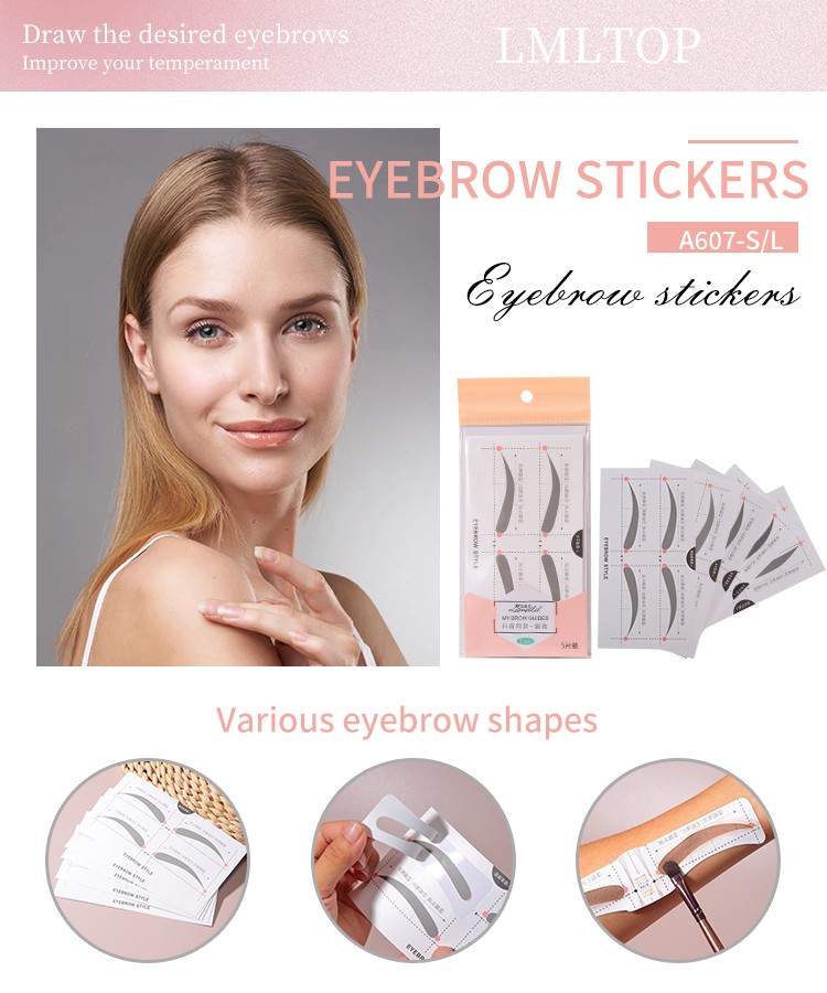 Lameila Factory price quick eye makeup stencil stickers kit eyeliner eye shadow eyebrow shaping stencil A607