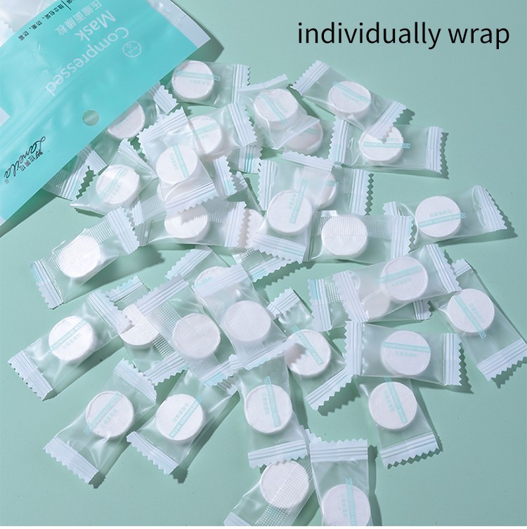 Private label DIY face mask nonwoven disposable compressed facial mask sheet D0865