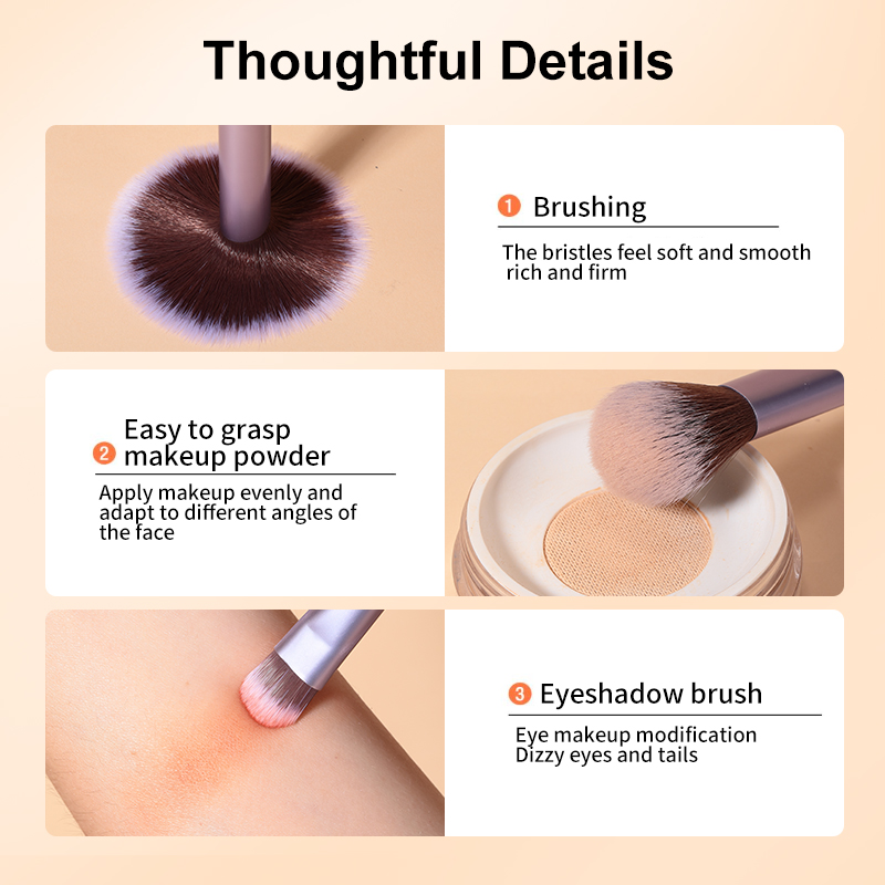 LMLTOP 5 Pcs Makeup Brushes Customized Face Beauty Makeup Tools Cosmetic Travel Brush Women Nylon Hair Makeup Brush Set SY609