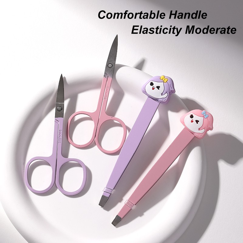 Stainless Steel Straight Blade LLT23 Makeup Eyebrow Scissors Multipurpose Cosmetic Tools for Eyebrow Cuticle Cutting